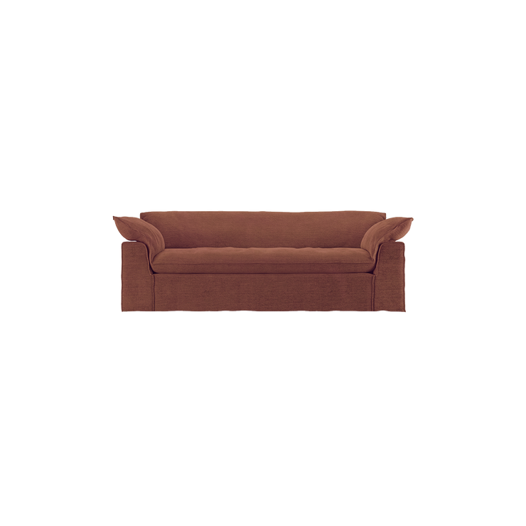 Sofa Nomad Couch treseter (244 cm) fra HKliving. Tekstil: Royal Velvet - Magnolia