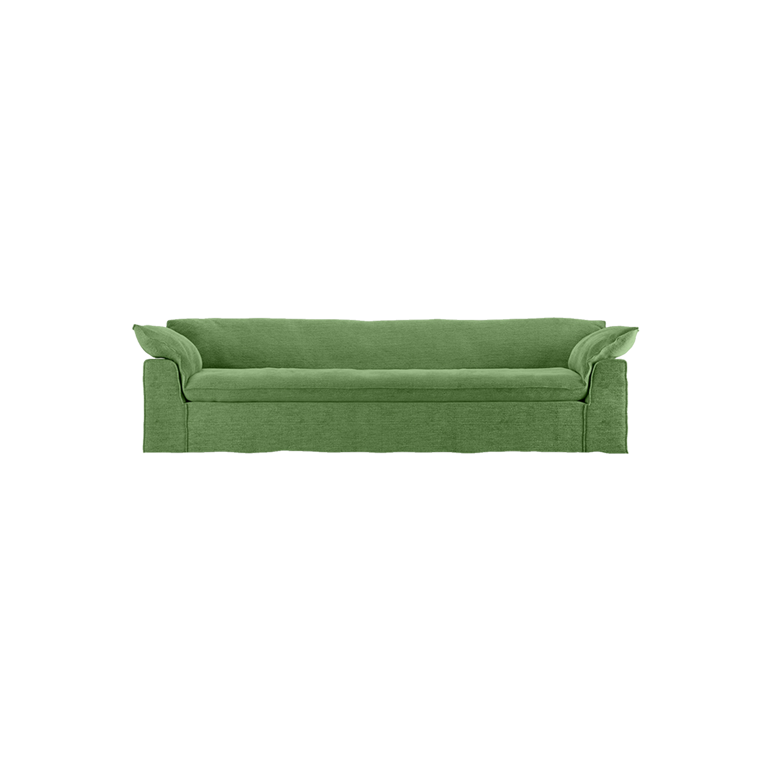 Sofa Nomad Couch fireseter (305 cm) fra HKliving. Tekstil: Royal Velvet - Green