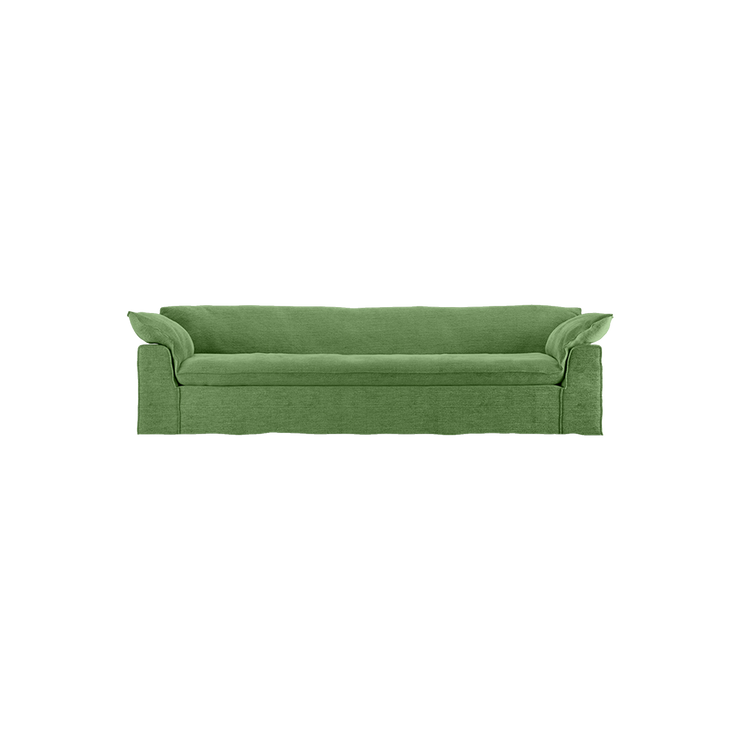 Sofa Nomad Couch fireseter (305 cm) fra HKliving. Tekstil: Royal Velvet - Green
