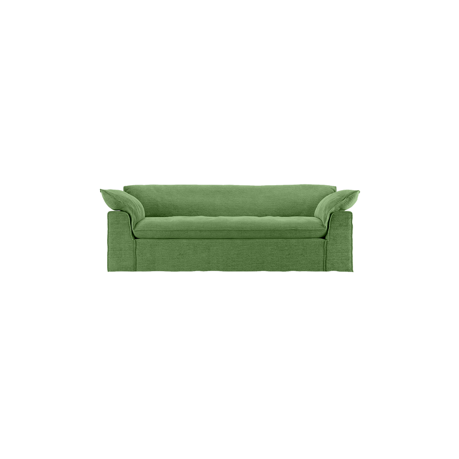 Sofa Nomad Couch treseter (244 cm) fra HKliving. Tekstil: Royal Velvet - Green