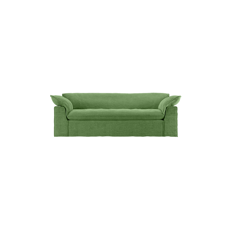 Sofa Nomad Couch treseter (244 cm) fra HKliving. Tekstil: Royal Velvet - Green