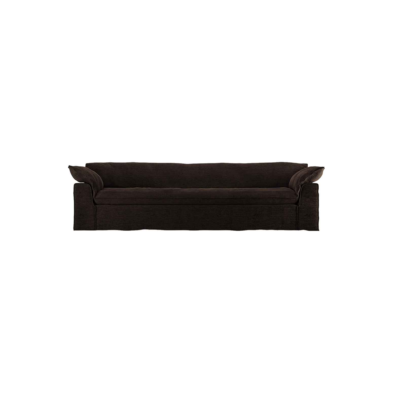 Sofa Nomad Couch fireseter (305 cm) fra HKliving. Tekstil: Royal Velvet - Espresso