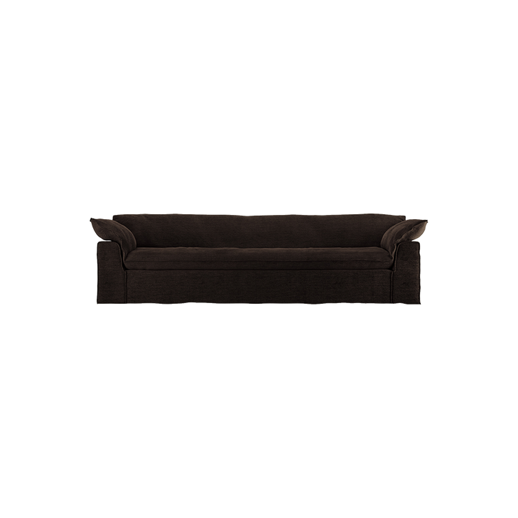 Sofa Nomad Couch fireseter (305 cm) fra HKliving. Tekstil: Royal Velvet - Espresso