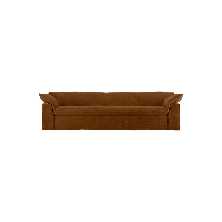 Sofa Nomad Couch fireseter (305 cm) fra HKliving. Tekstil: Royal Velvet - Caramel