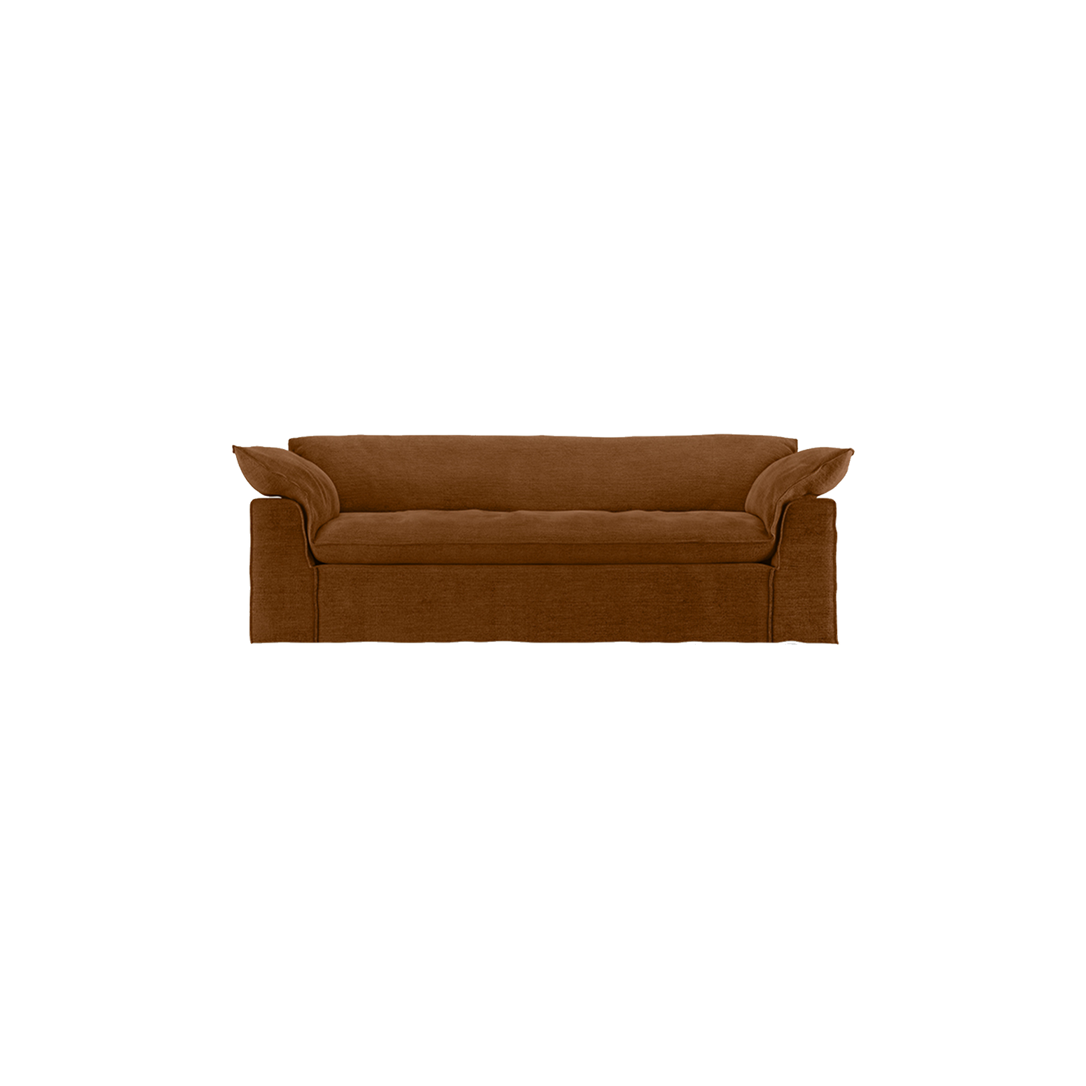Sofa Nomad Couch treseter (244 cm) fra HKliving. Tekstil: Royal Velvet - Caramel