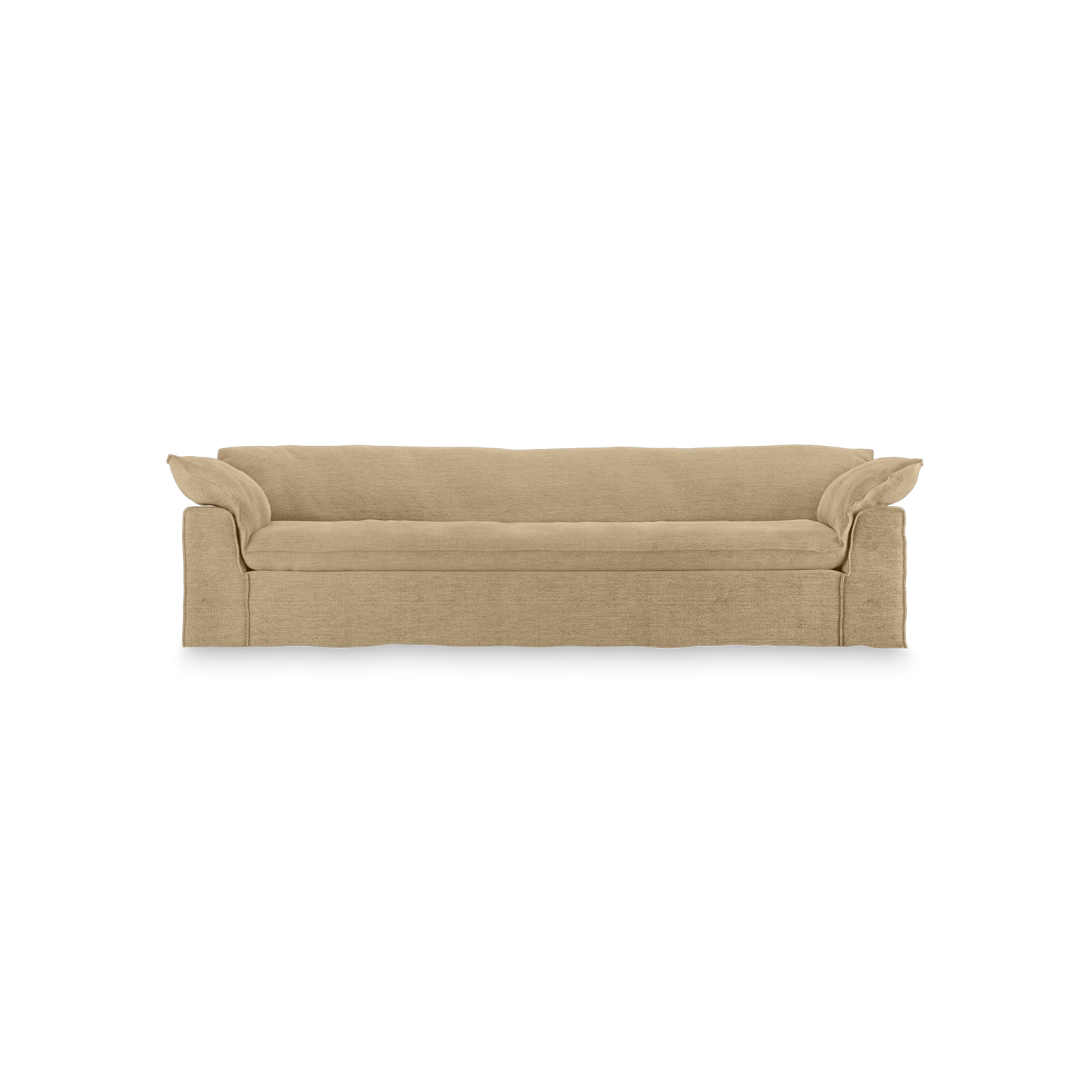 Sofa Nomad Couch fireseter (305 cm) fra HKliving. Tekstil: Royal Velvet - Cream