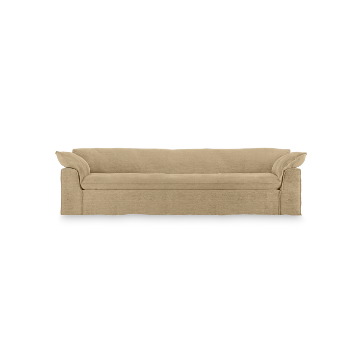 Sofa Nomad Couch fireseter (305 cm) fra HKliving. Tekstil: Royal Velvet - Cream
