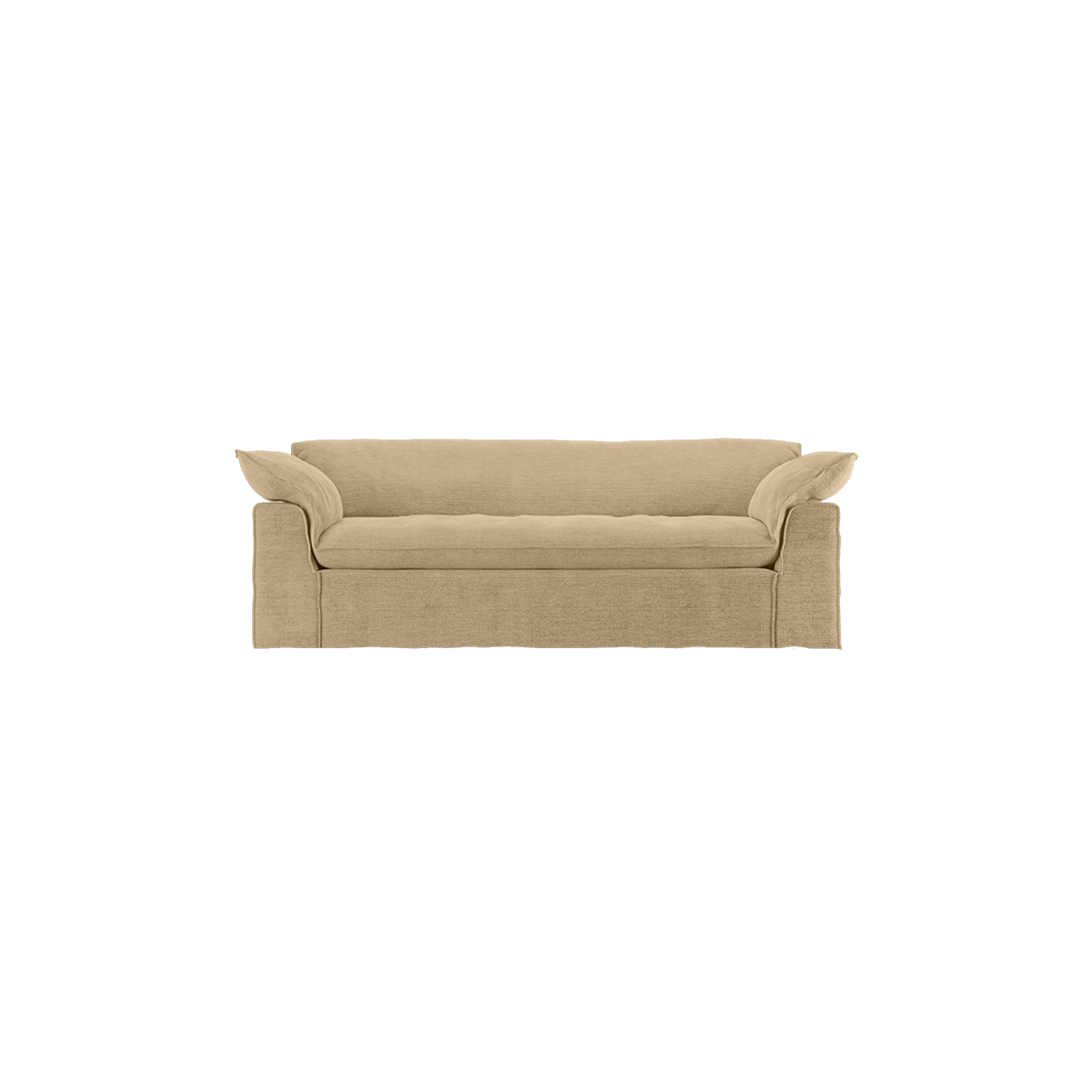Sofa Nomad Couch treseter (244 cm) fra HKliving. Tekstil: Royal Velvet - Cream