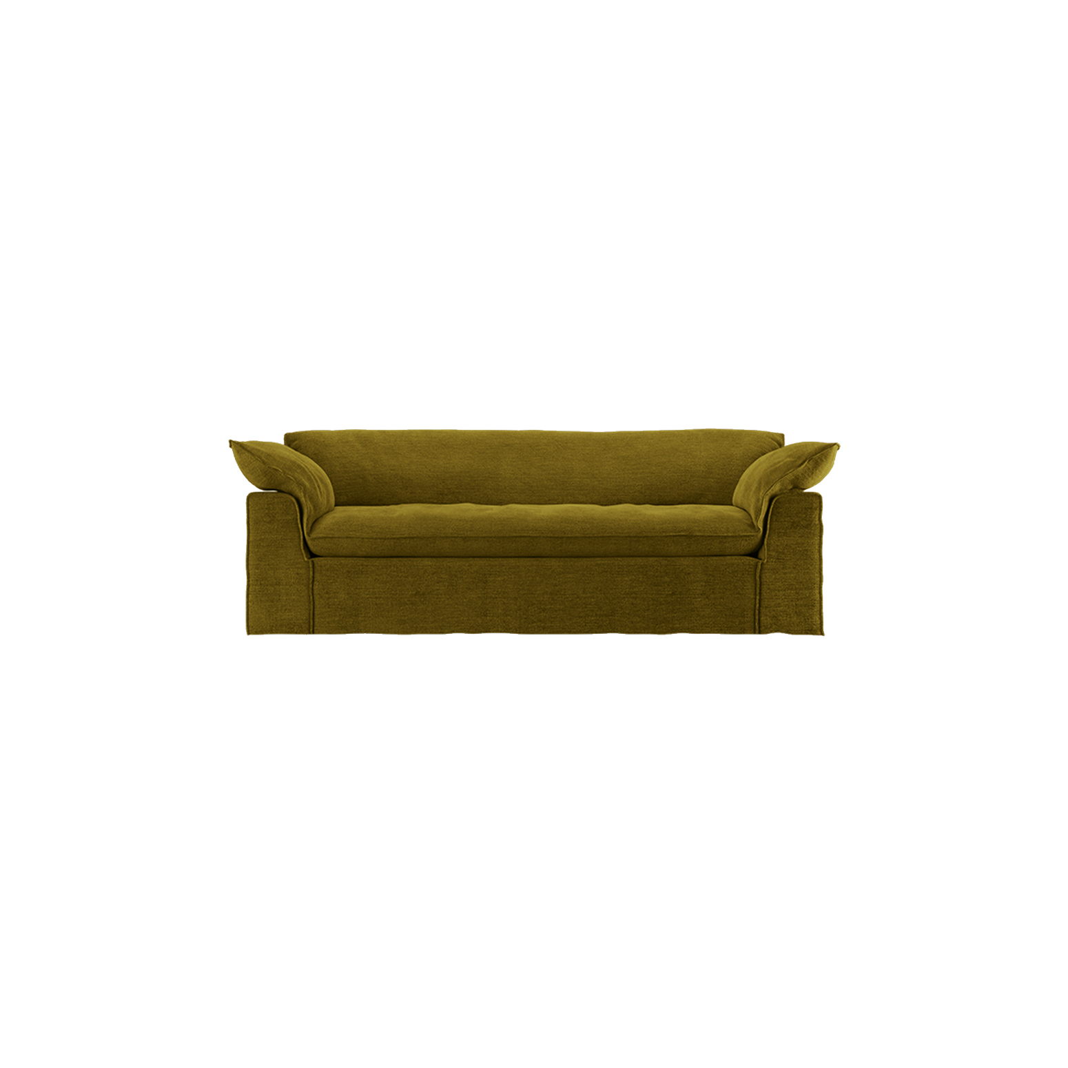 Sofa Nomad Couch treseter (244 cm) fra HKliving. ad Couch toseter (204 cm) fra HKliving. Tekstil: Royal Velvet - Olive
