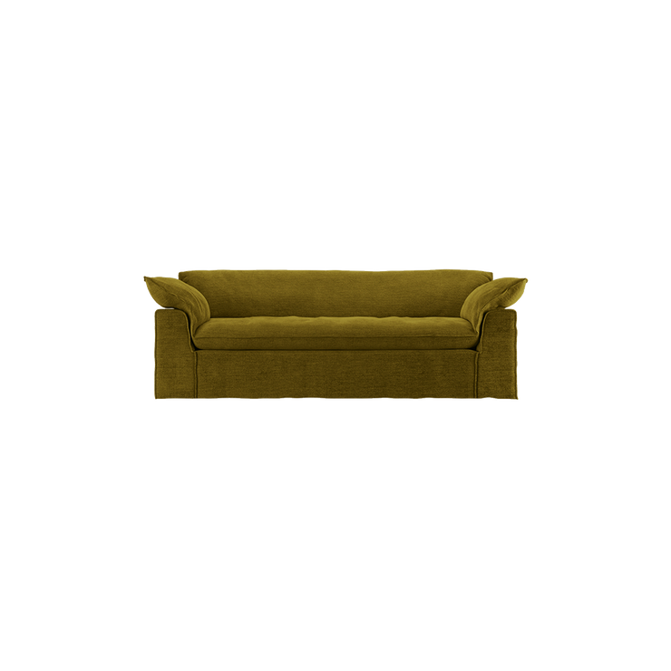 Sofa Nomad Couch treseter (244 cm) fra HKliving. ad Couch toseter (204 cm) fra HKliving. Tekstil: Royal Velvet - Olive