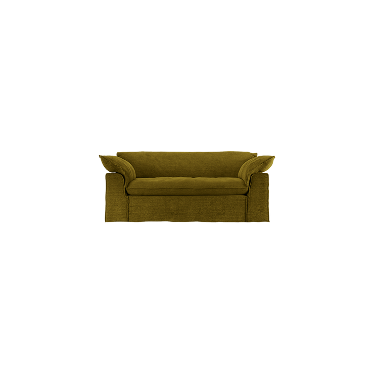 Sofa Nomad Couch toseter (204 cm) fra HKliving. Tekstil: Royal Velvet - Olive