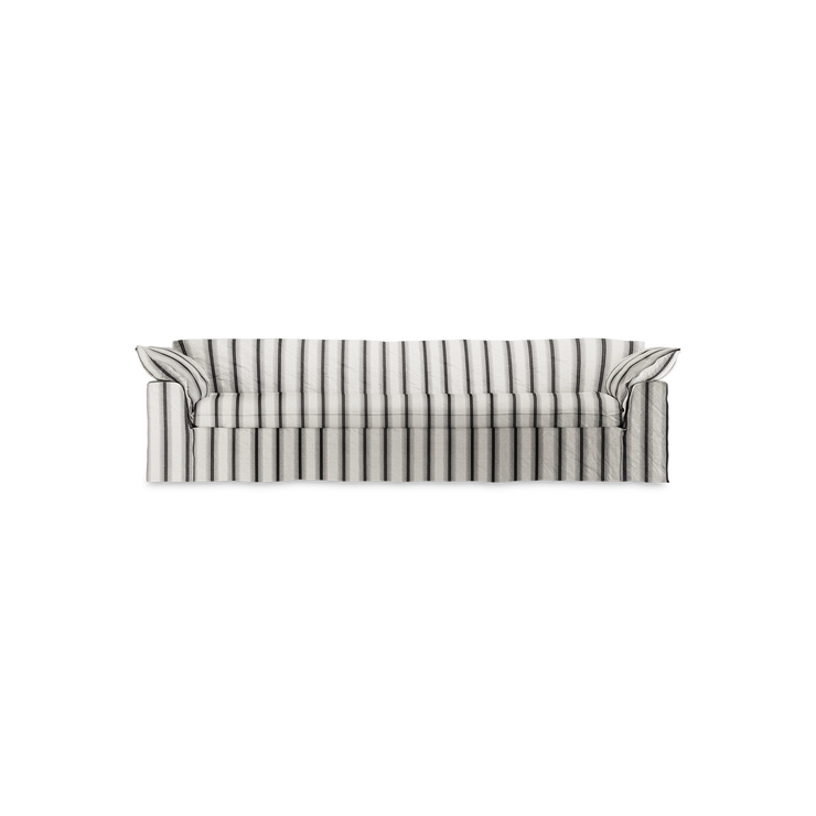 Sofa Nomad Couch fireseter (305 cm) fra HKliving. Tekstil: Rocco Chalkstripe