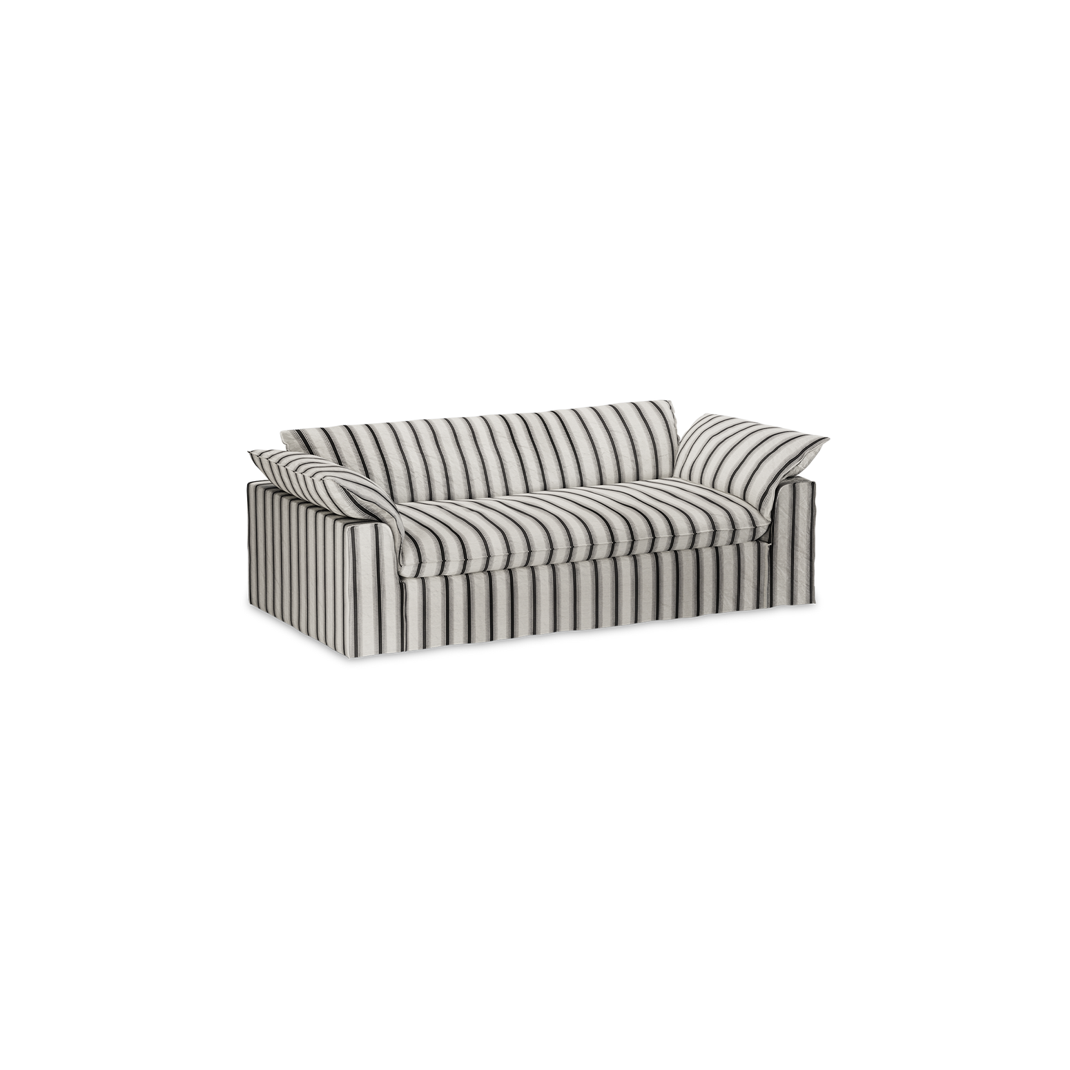 Sofa Nomad Couch treseter (244 cm) fra HKliving. Tekstil: Rocco Chalkstripe