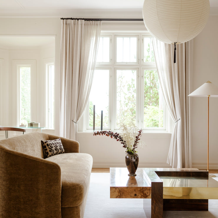 Kvadratisk sofabord Cresta Lounge Table i burl / rotfiner fra OsloDeco