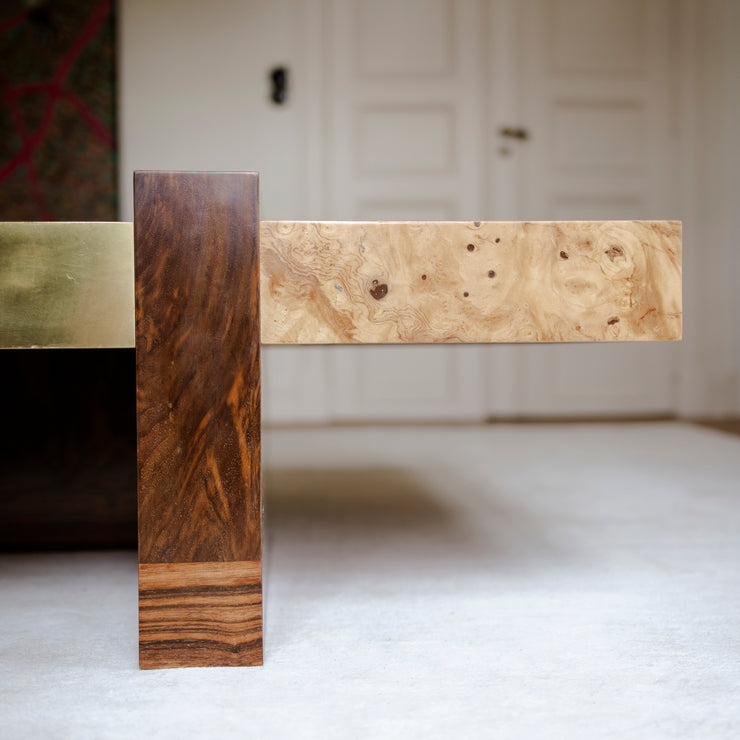 Kvadratisk sofabord Cresta Lounge Table i burl / rotfiner fra OsloDeco