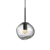 Taklampen Crystal Stone Soda i størrelse 250 mm med svart oppheng.