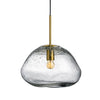 Taklampen Crystal Stone Soda i størrelse 350 mm med messingoppheng.