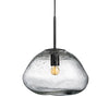 Taklampen Crystal Stone Soda i størrelse 350 mm med svart oppheng.