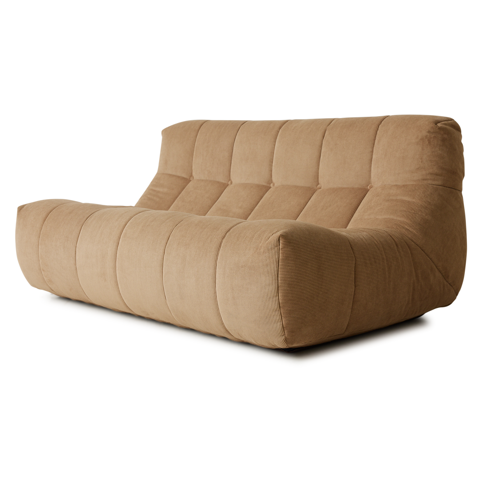 Lav loungesofa Lazy Lounge Bench fra HK Living i tekstilet Corduroy Rib Brown.