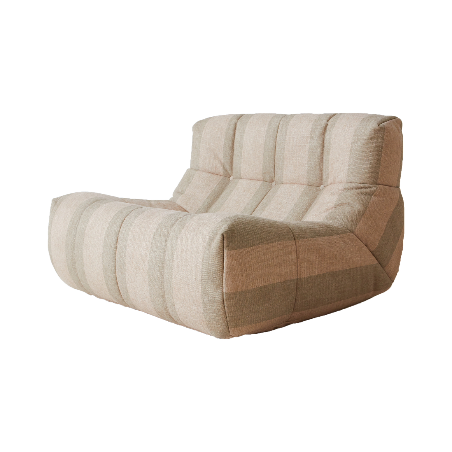 Lenestolen Lazy Lounge Chair fra HK Living i det stripete tekstilet Lodge