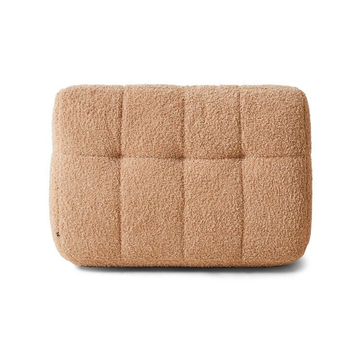 Lenestolen Lazy Lounge Chair fra HK Living i tekstilet Frizz Beige, sett bakfra