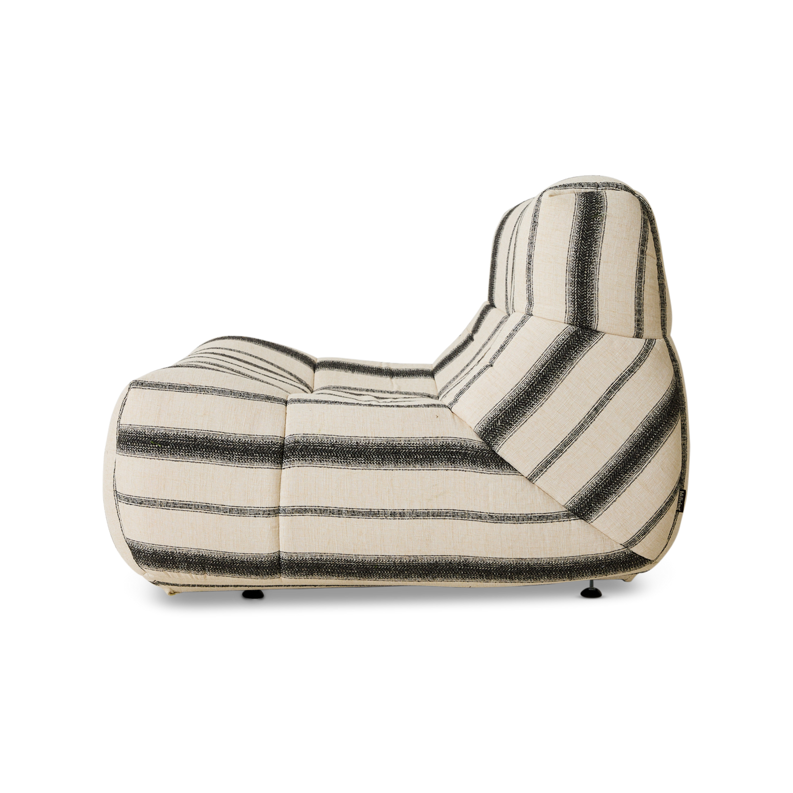 Lenestolen Lazy Lounge Chair fra HK Living i tekstilet Outdoor Chalkstripe