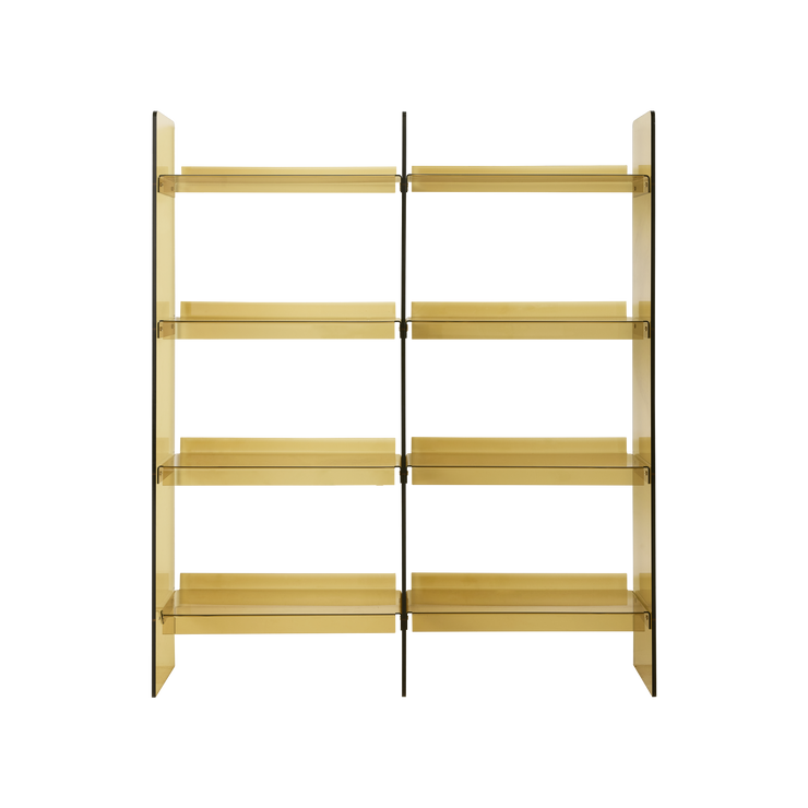 Hyllen Acrylic Cabinet fra HK Living i gjennomskinnelig akryl i fargen Olive Green