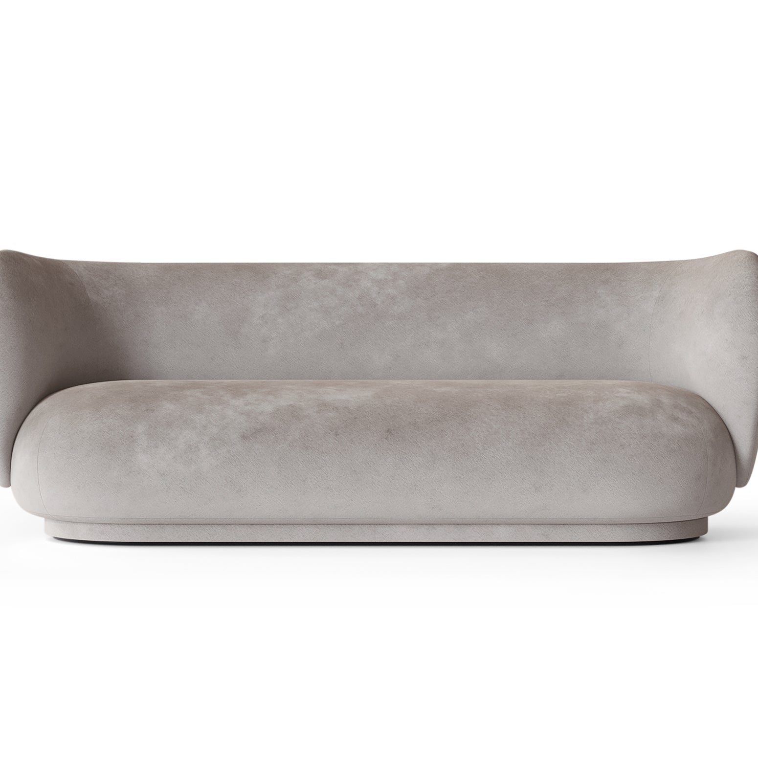 Sofa Rico 3 seter fra Ferm Living i tekstilet Faded Velvet i fargen Concrete