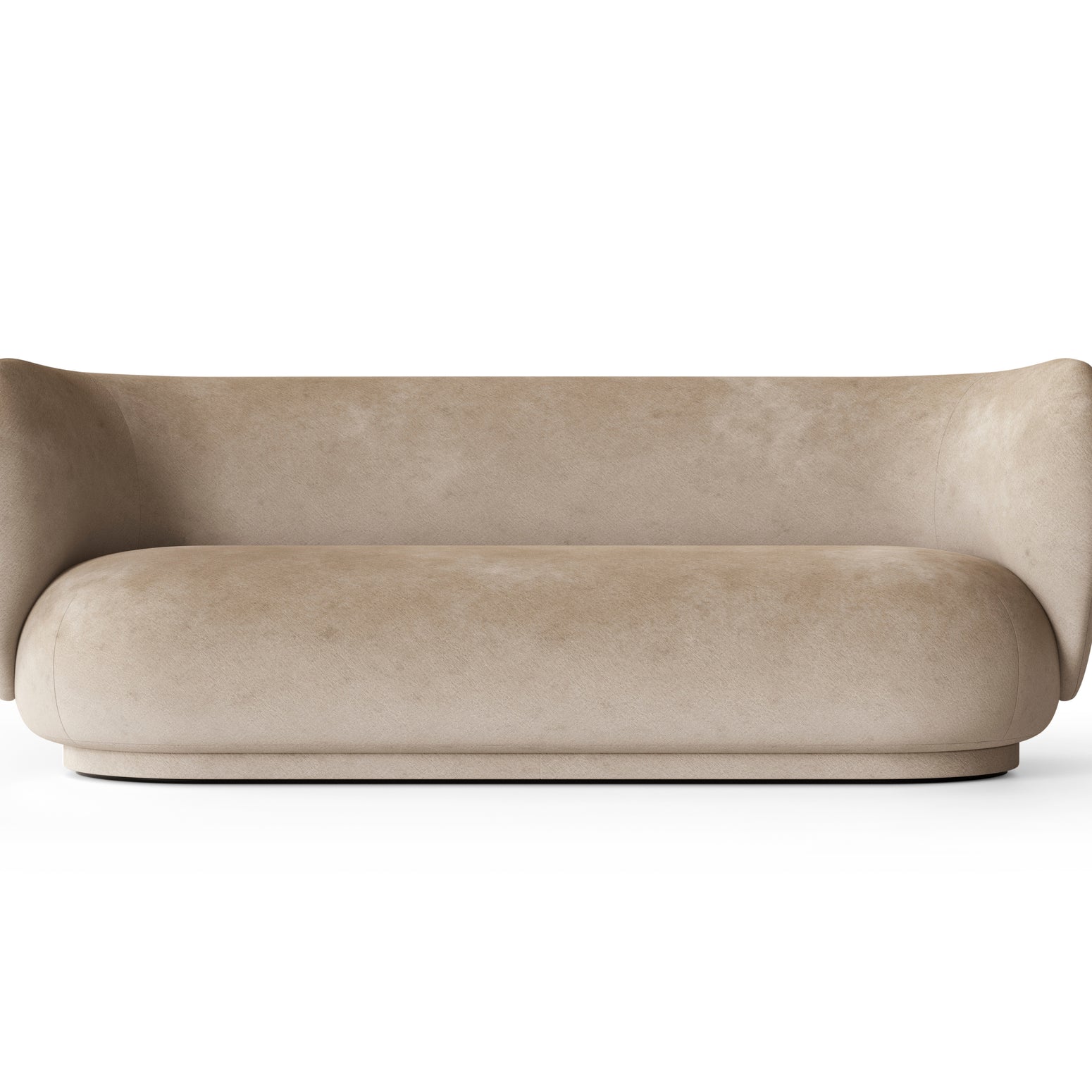 Sofa Rico 3 seter fra Ferm Living i tekstilet Faded Velvet i fargen Sand
