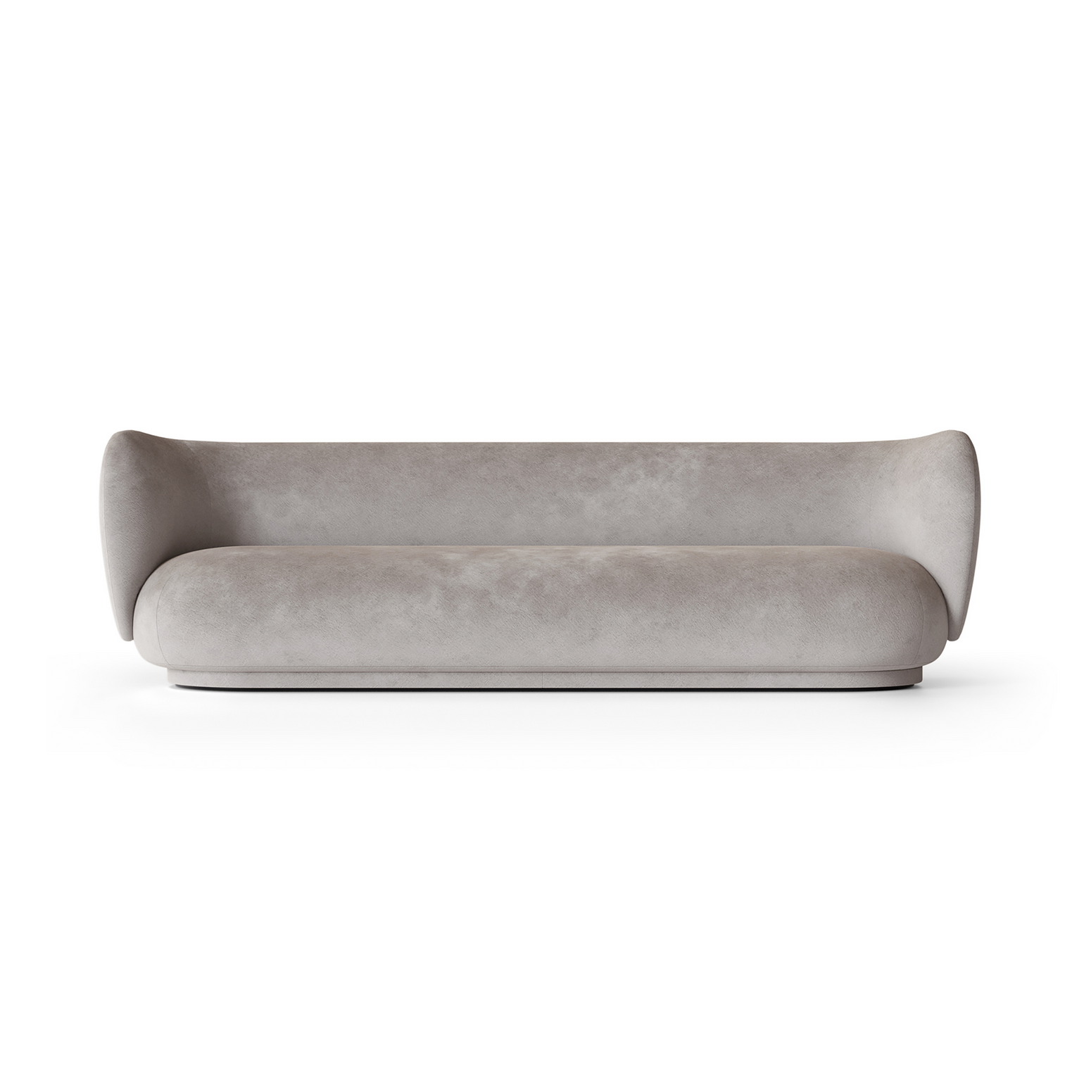 Sofa Rico 4 seter fra Ferm Living i tekstilet  Faded Velvet i fargen Concrete