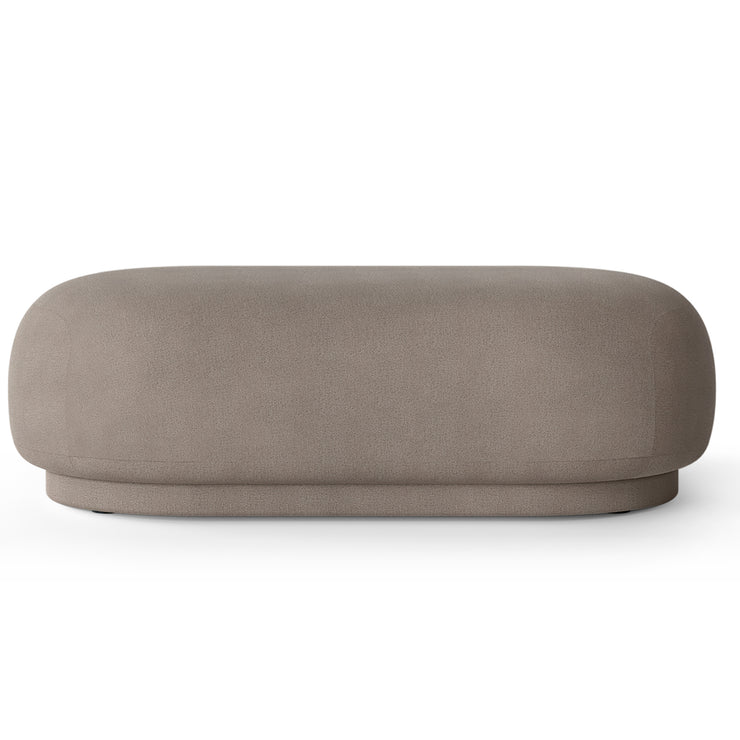 Puff Rico Ottoman fra Ferm Living i tekstilet Brushed i fargen Warm Grey
