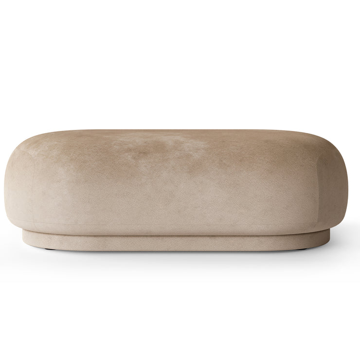 Puff Rico Ottoman fra Ferm Living i tekstilet Faded Velvet i fargen Sand