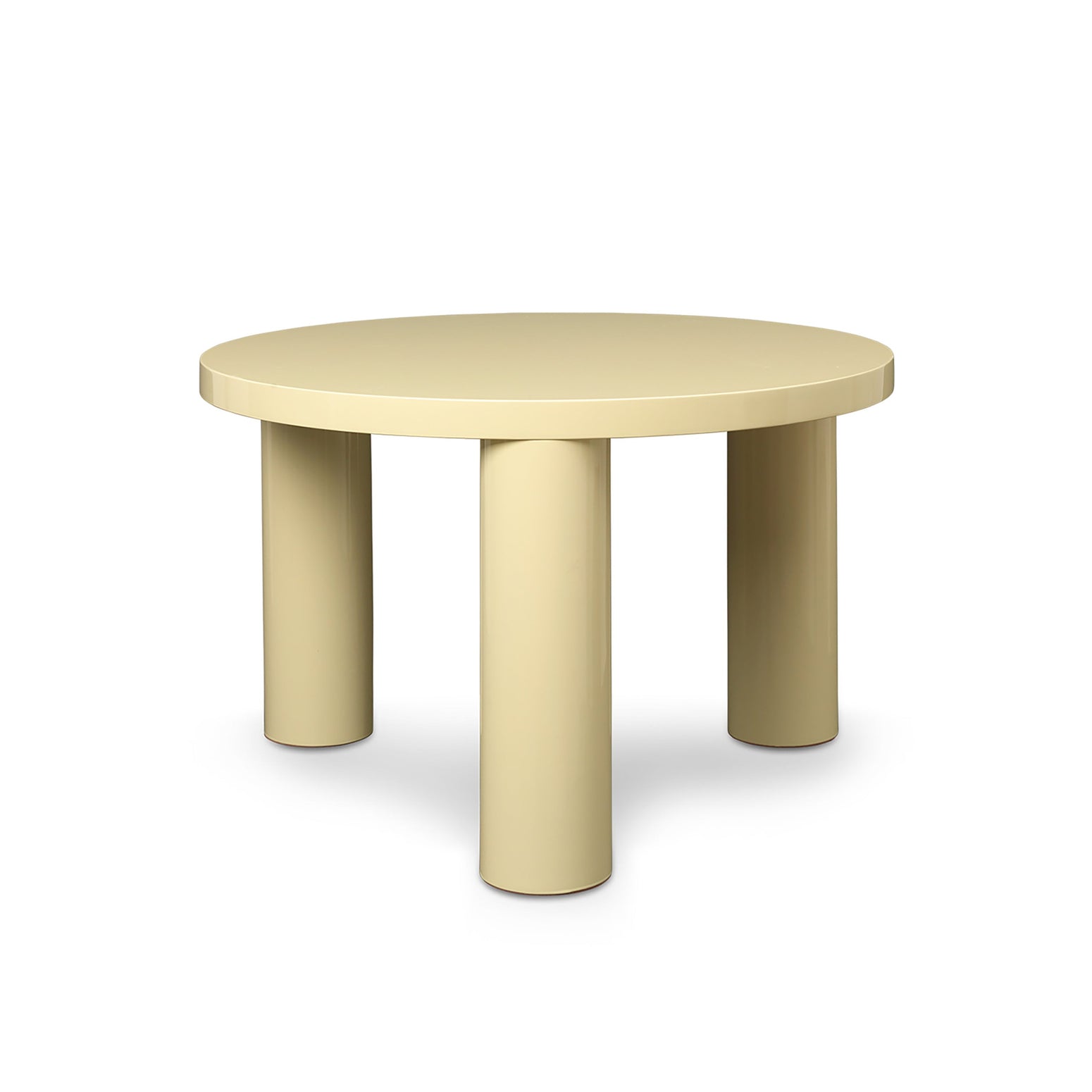 Sofabord Post Coffee Table High Gloss fra Ferm Living i fargen Lemonade.
