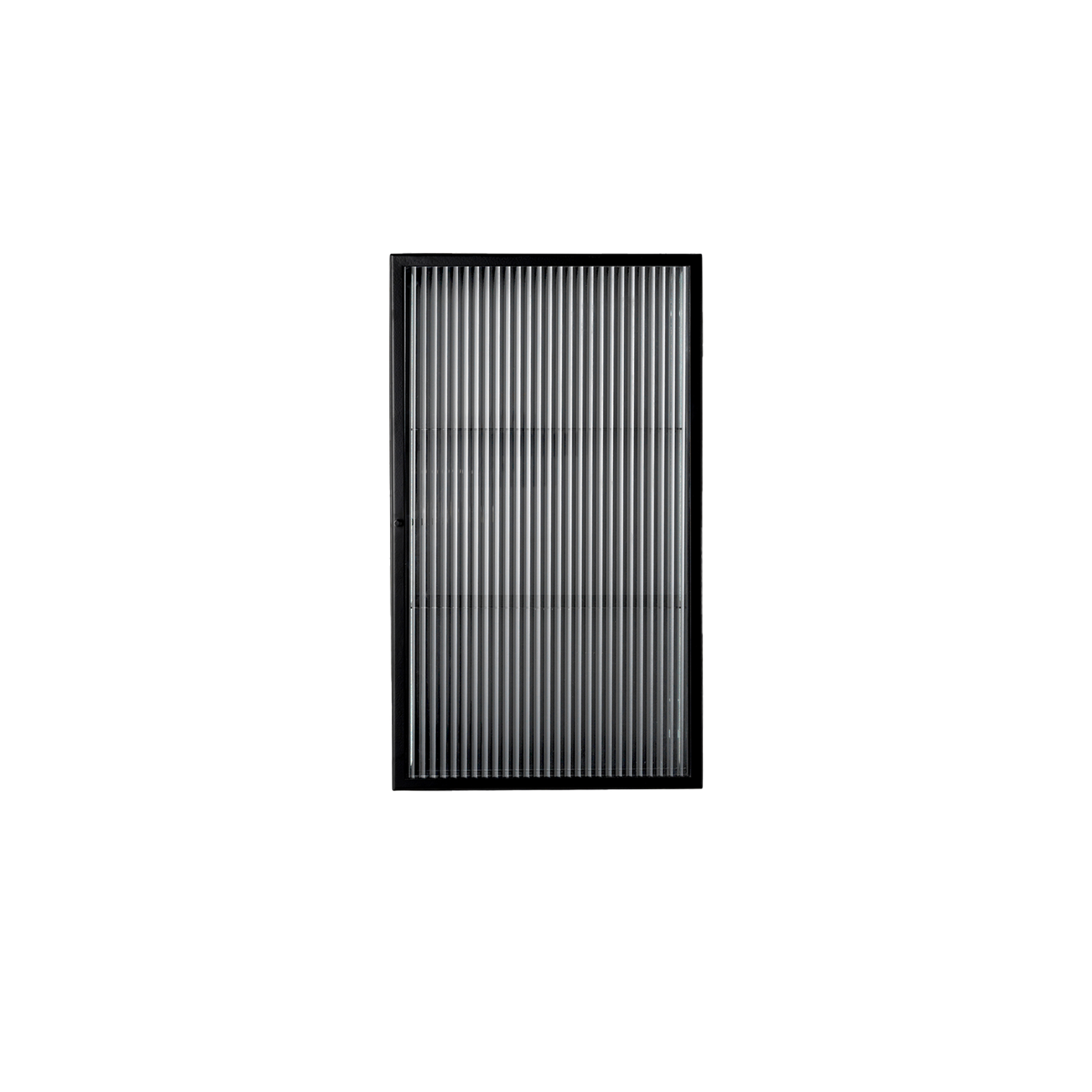 Veggskap Haze Wall Cabinet Rillet Glass fra Ferm Living i svart / Black.
