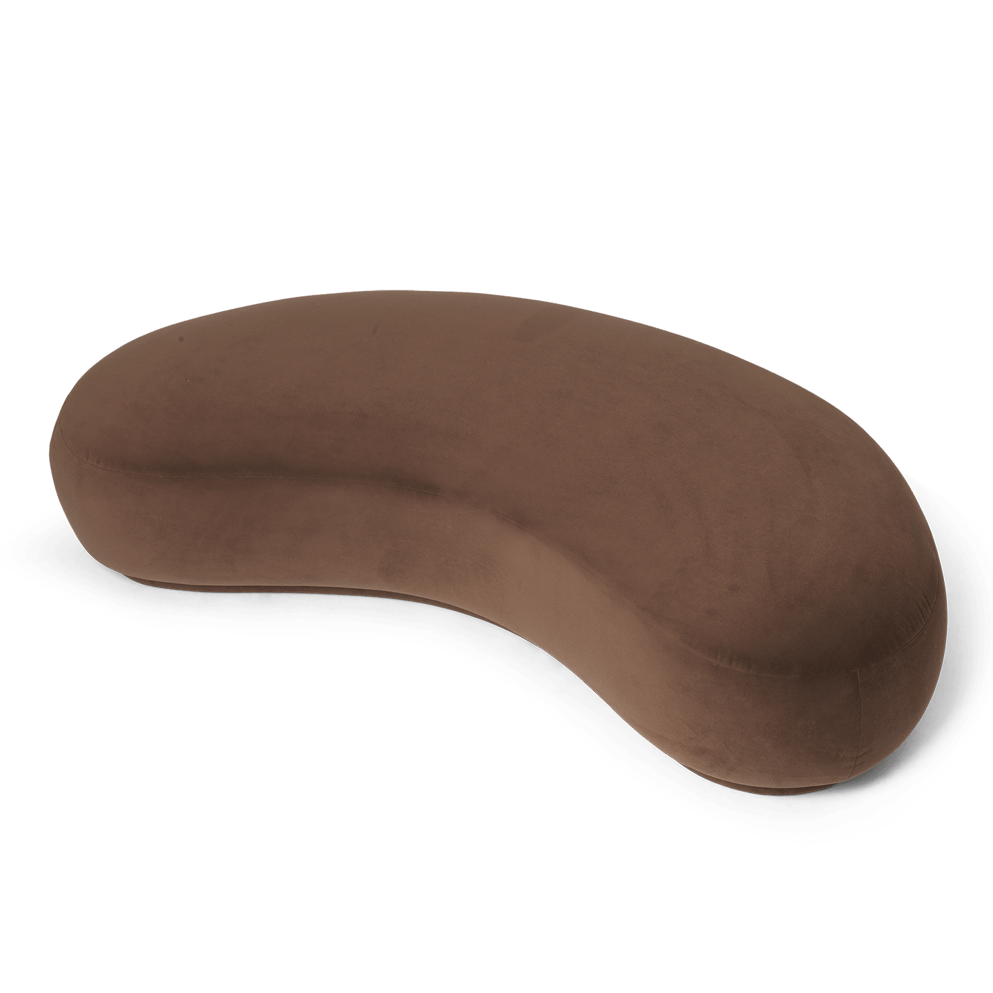 Puff Rico Lounger Ottoman fra Ferm Living i tekstilet Rich Velvet i fargen Soft Brown