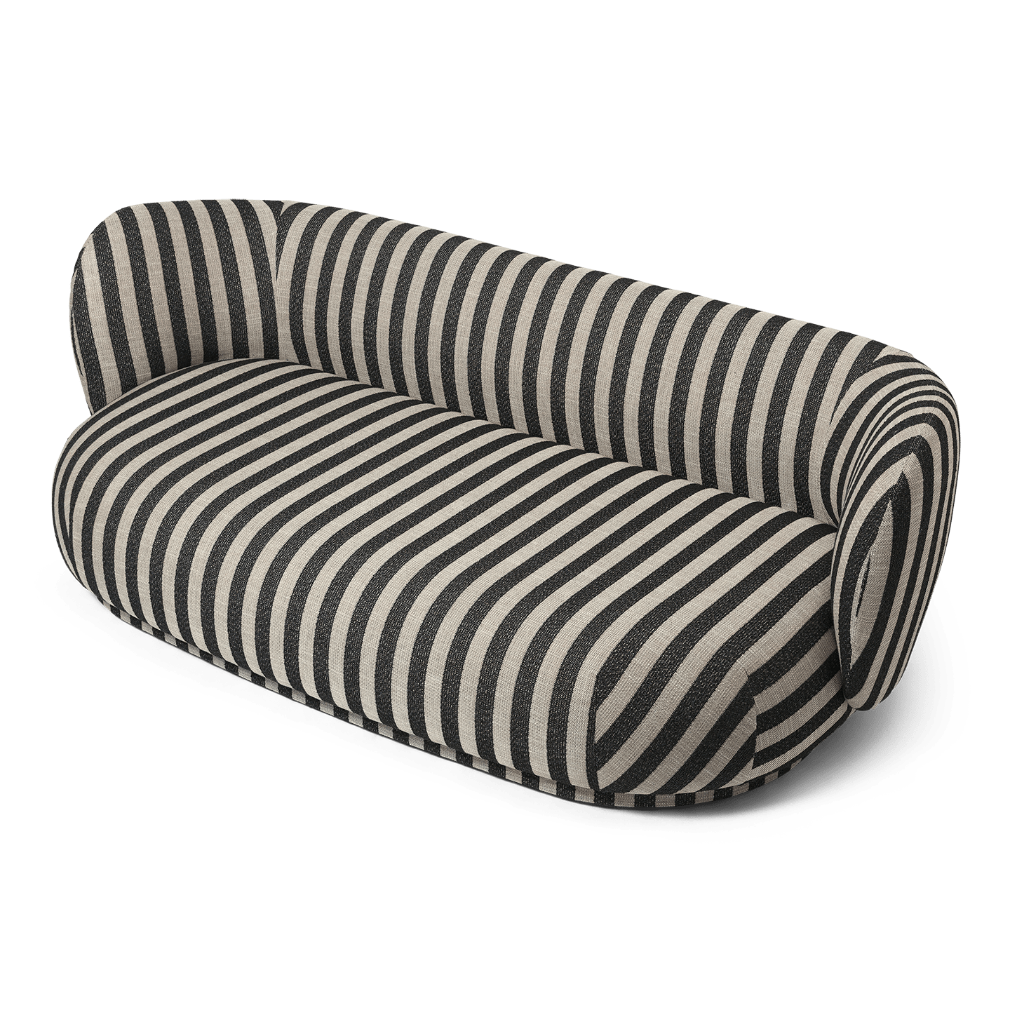 Sofa Rico Lounger fra Ferm Living i det stripete tekstilet Louisiana