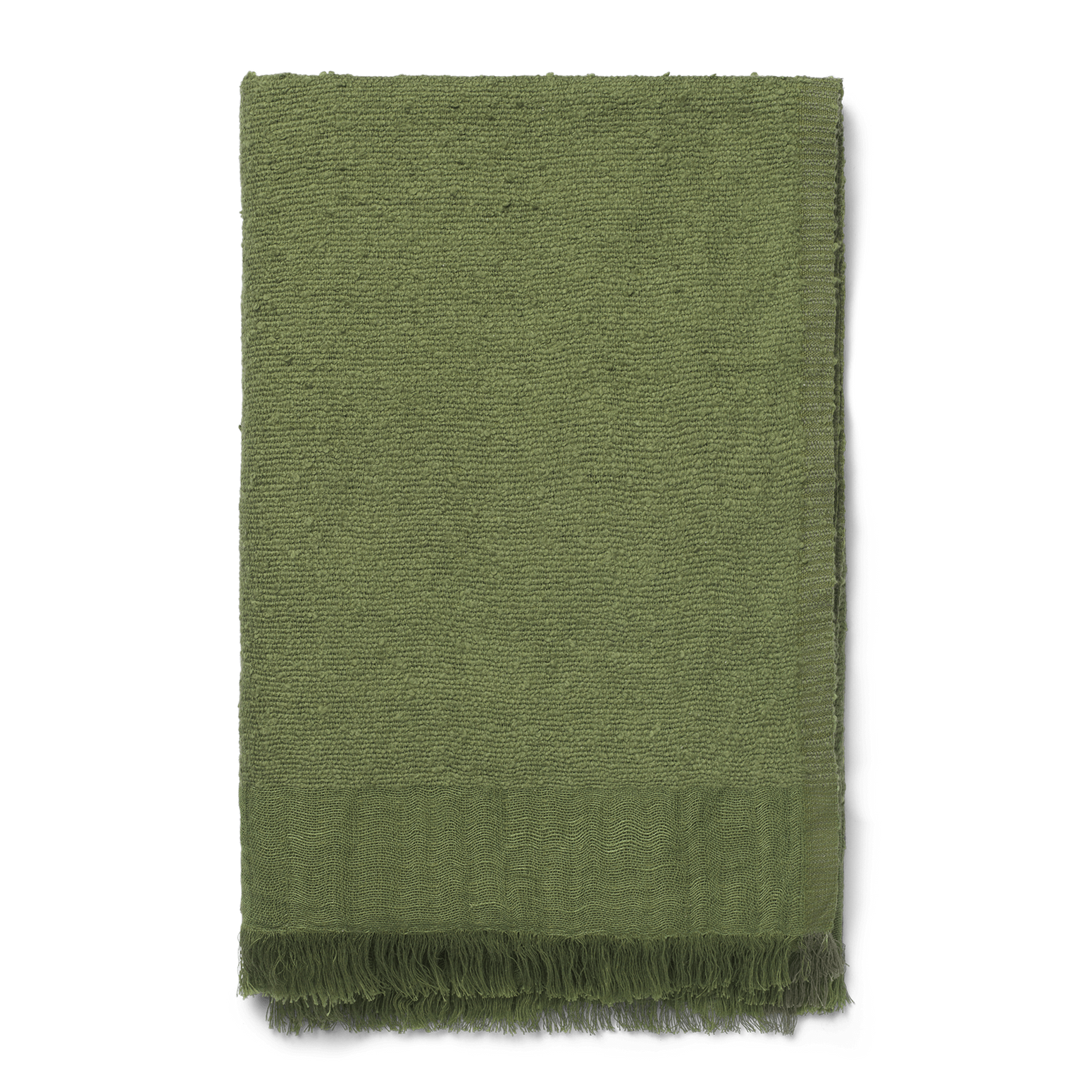 Pleddet Weaver Throw fra Ferm Living i fargen Avocado.