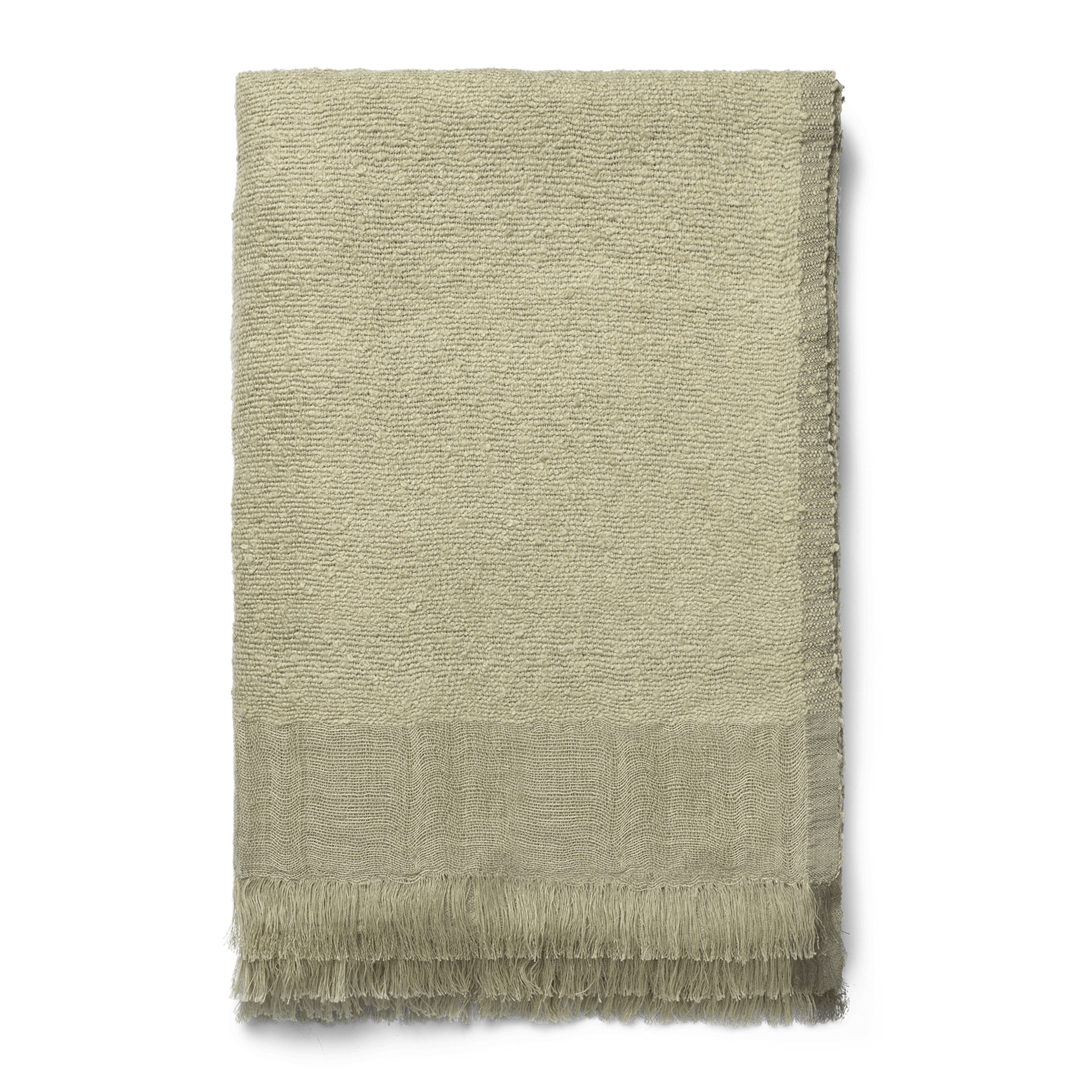 Pleddet Weaver Throw fra Ferm Living i fargen Grey Green.