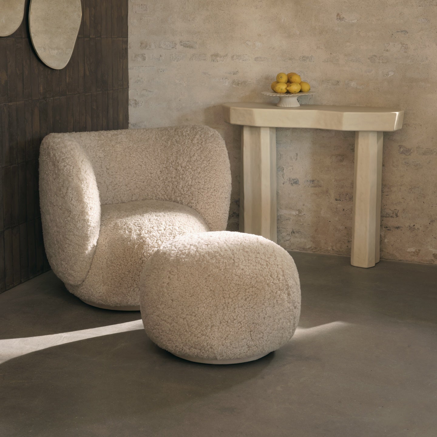 Puff Rico Pouf fra Ferm Living i saueull Moonlight