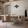 Spisebordet Rink fra Ferm Living i fargen Eggshell