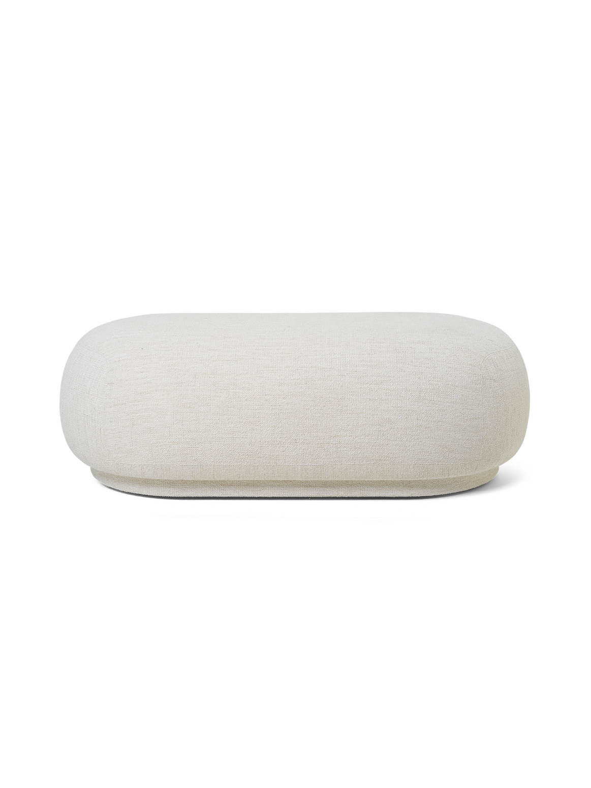 Puff Rico Ottoman fra Ferm Living i tekstilet Bouclé i fargen Off White
