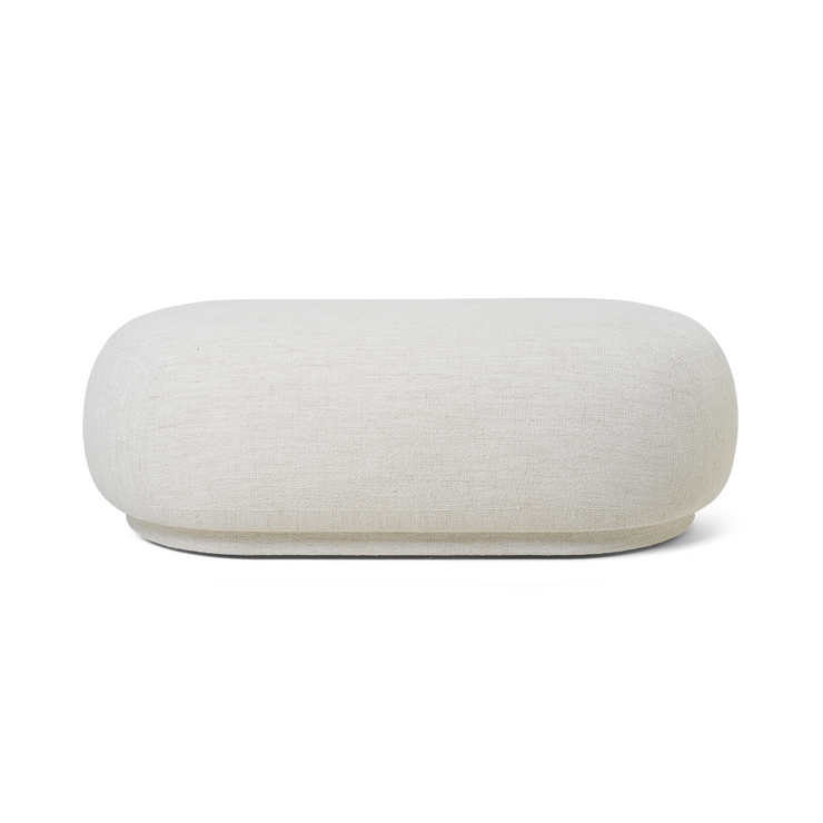 Puff Rico Ottoman fra Ferm Living i tekstilet Bouclé i fargen Off White