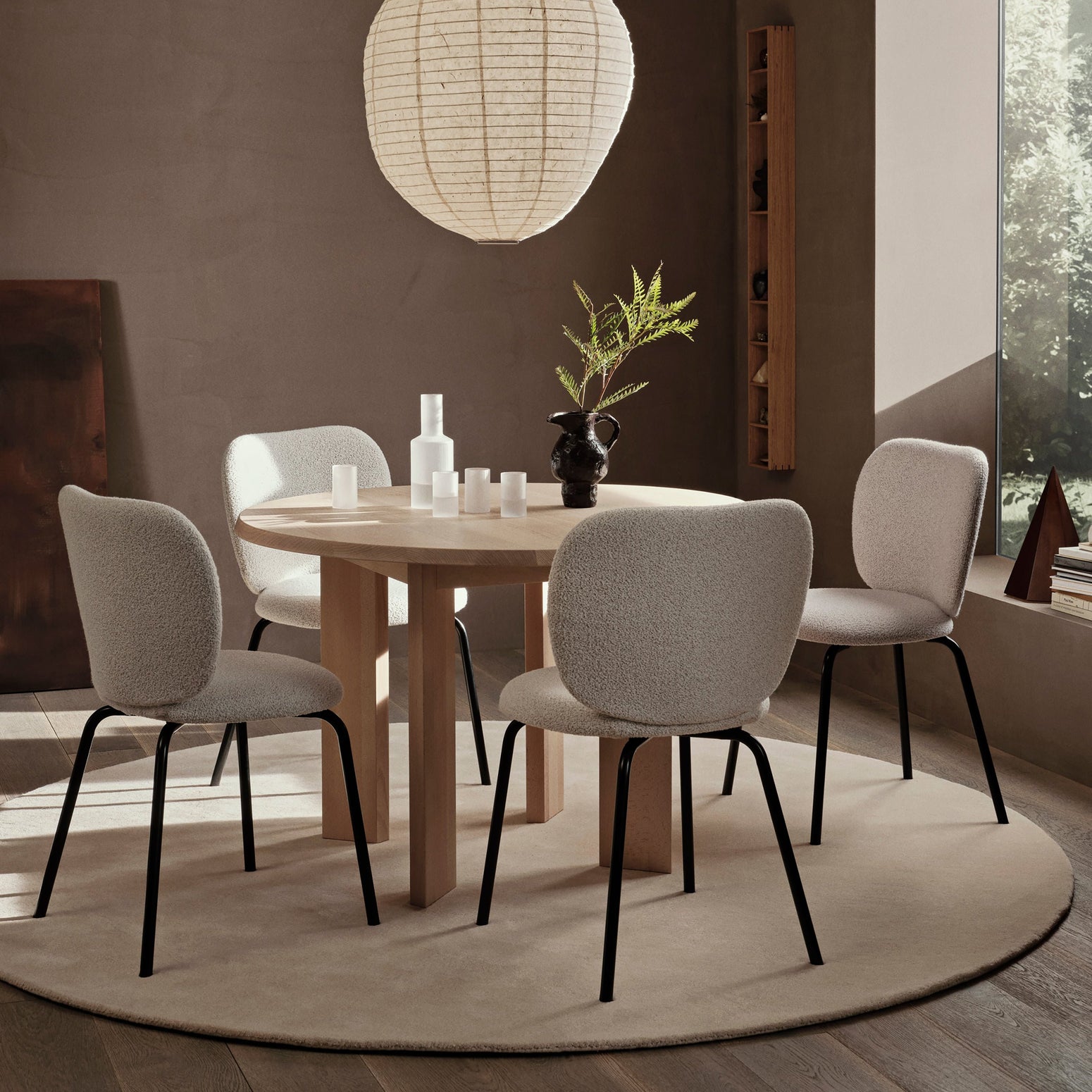 Teppe Stille Tufted Rug fra Ferm Living, i fargen Off White