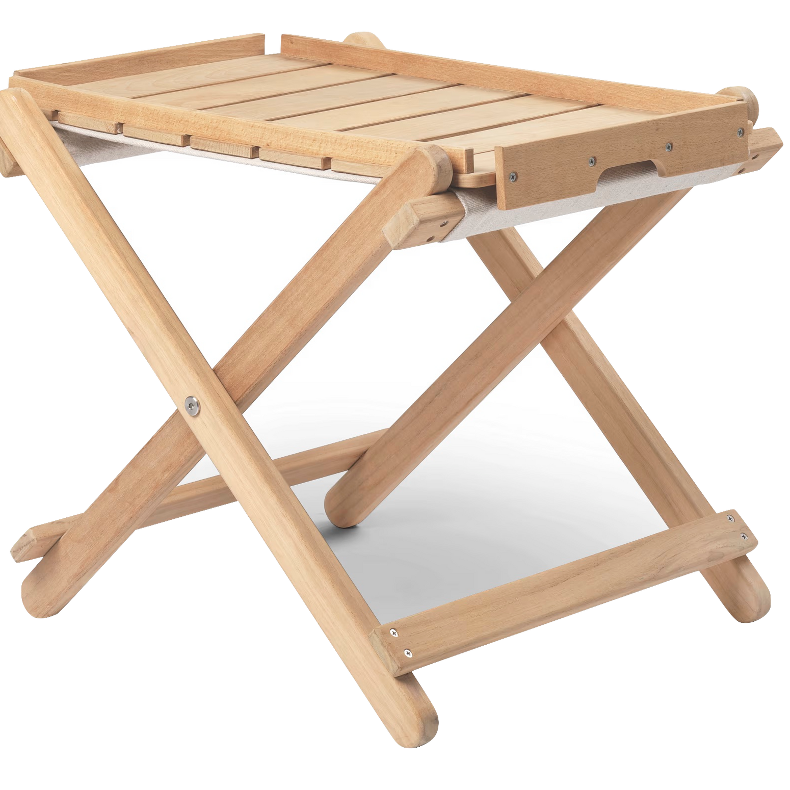 Fotskammelen fra Carl Hansen & Søn kan kombineres med BM1069 brettet i teak om du ønsker å også kunne bruke den som et praktisk sidebord.