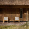 Loungstol BK11 Lounge Chair og fotskammel AH604F Outdoor Lounger Footrest fra Carl Hansen & Søn
