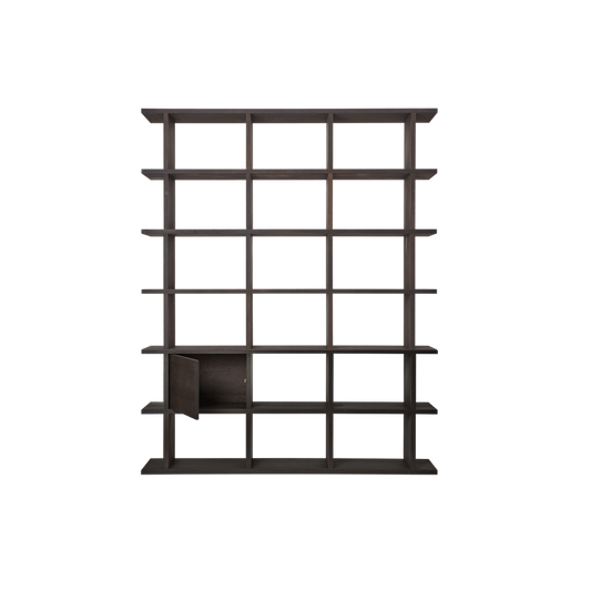 Bokhylle Kona Bookcase 3x6 med 3 innsatser – Utstillingsvare