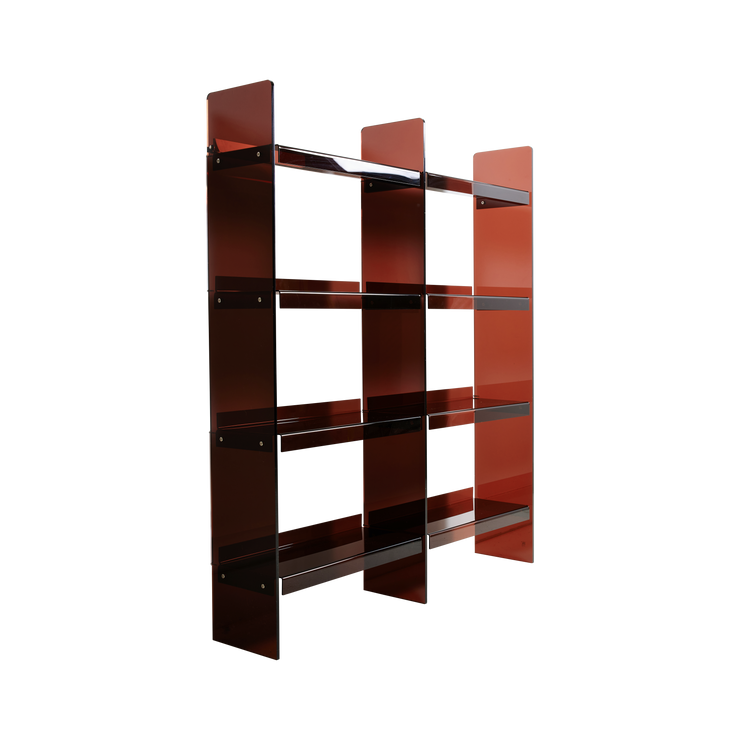 Hyllen Acrylic Cabinet fra HK Living i gjennomskinnelig akryl i fargen Smokey Brown.