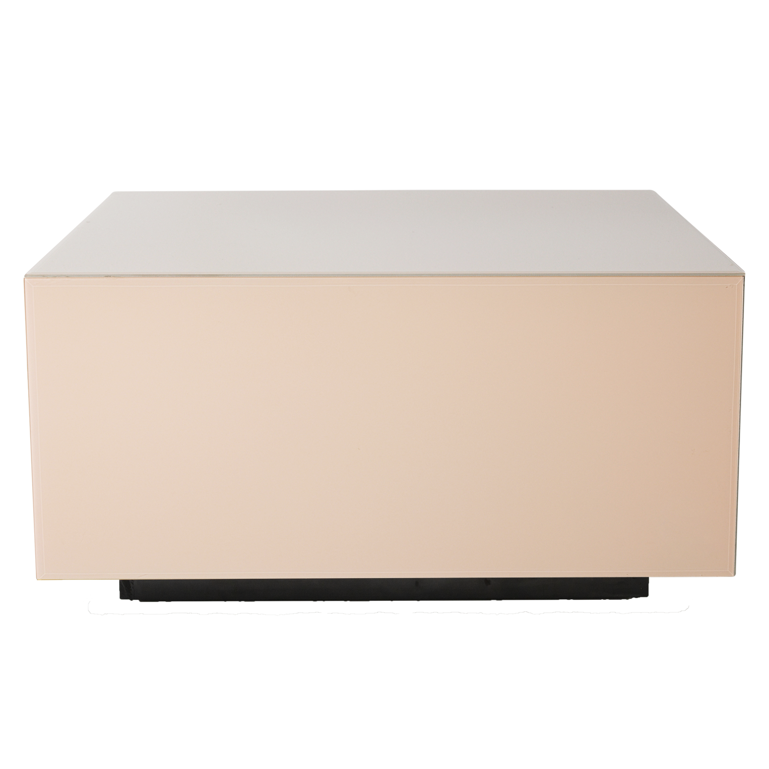 Sofabord i farget glass Mirror Block fra HK Living i fargen Nude