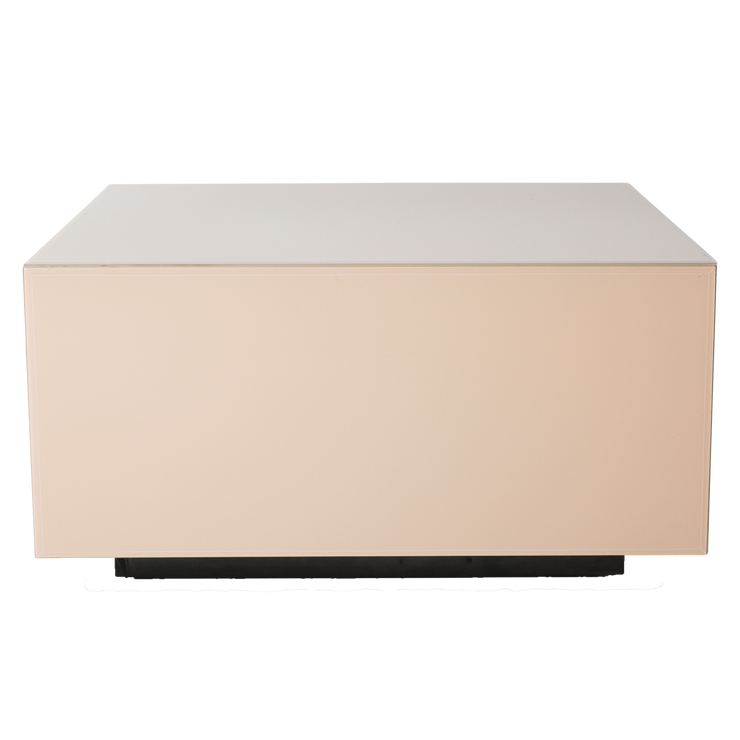 Sofabord i farget glass Mirror Block fra HK Living i fargen Nude