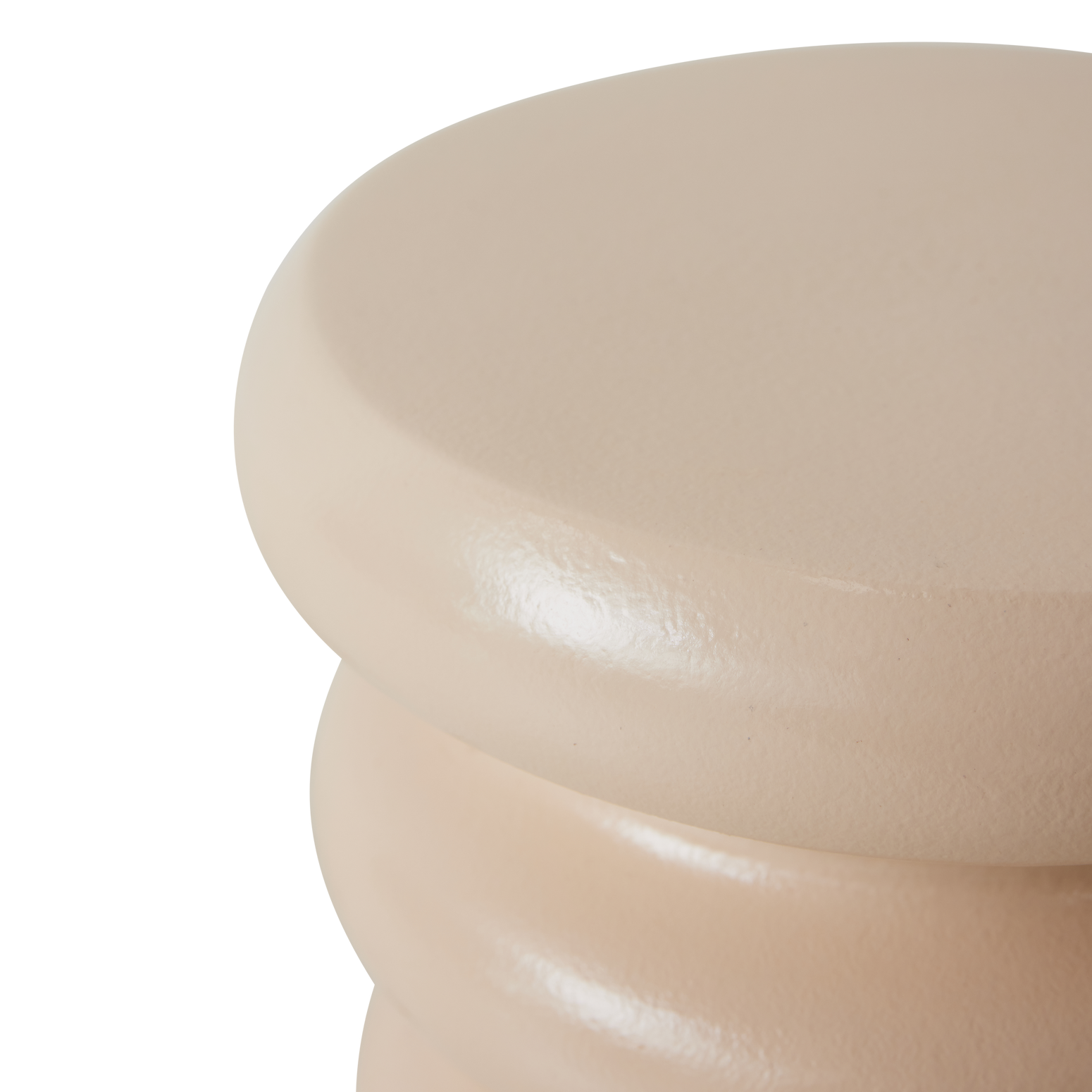 Sidebord i glasert terrakotta, Allure Side Table fra HK Living i fargen Cream